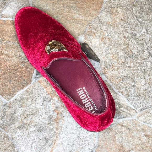 Terroni Burgundy Men\'s Slip-On Dress Shoe-Fashionable-Italian Design main image 4